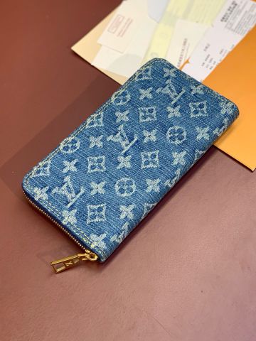 Ví nữ LV* dáng dài Monogram denim xanh VIP 1:1