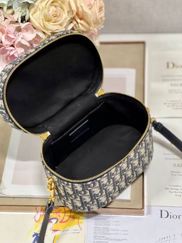 Túi hộp trang điểm Dior* hoạ tiết oblique size 20cm và 24cm SIÊU CẤP