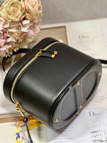 Túi hộp trang điểm Dior* size lớn 24cm da bò lỳ SIÊU CẤP