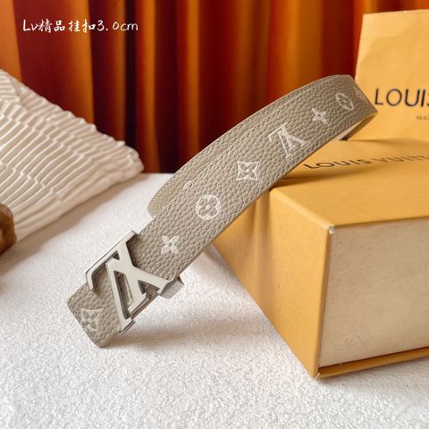 Belt nữ LV* bản 3.0cm dây da bò hoạ tiết Monogram