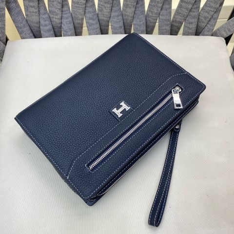 Clutch HERMES* 28cm da bò cao cấp