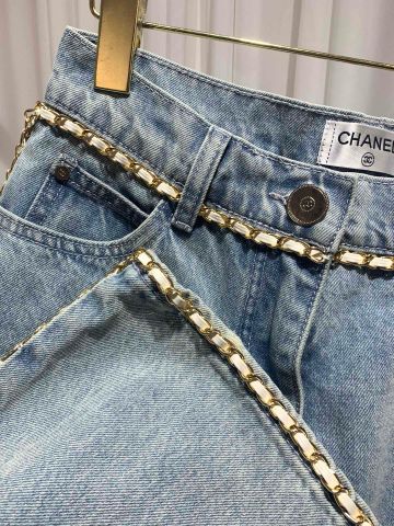 Quần jeans nữ ống suông chanel* đẹp VIP 1:1