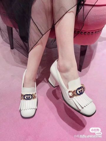 Giày cao gót GUCCI* gót vuông cao 6cm đẹp sang thanh lịch VIP 1:1