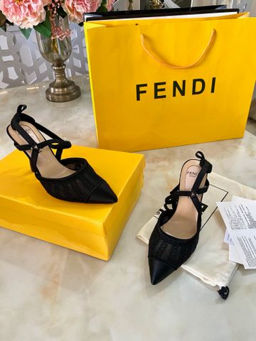 Giày cao gót FENDI* ren cao cấp