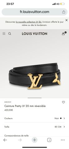 Belt nữ LV* mặt logo nẹp hoa Monogram vàng đẹp sang VIP 1:1