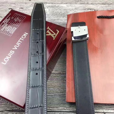 Belt lv vân cá sấu bản 3,8cm cho nam