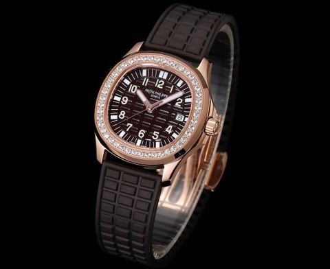 Đồng hồ nữ Patek* Philippe* dây cao su vỏ viền nạm kim VIP 1:1