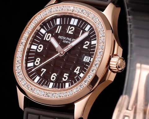 Đồng hồ nữ Patek* Philippe* dây cao su vỏ viền nạm kim VIP 1:1