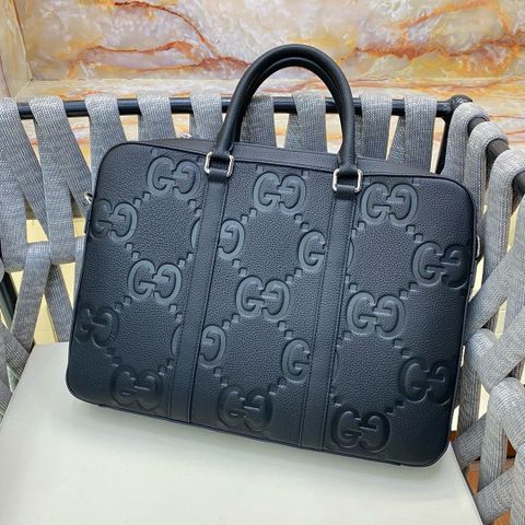 Túi nam GUCCI* sz 40cm đựng laptop da bò dập nổi hoạ tiết Logo