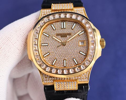 Đồng hồ nam patek* philippe* mặt nạm kim dây cá sấu đẹp VIP 1:1