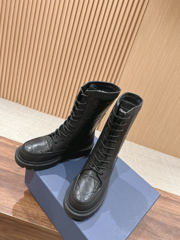 Boot Dior* cổ lỡ da bò vân caro dáng khoẻ đẹp độc VIP 1:1