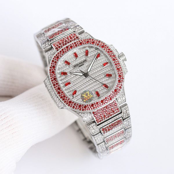 Đồng hồ nữ patek* philippe* dây kim loại nạm full kim cương VIP