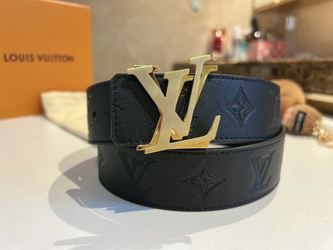 Belt nam LV* dây da bò dập nổi hoạ tiết Monogram cao cấp