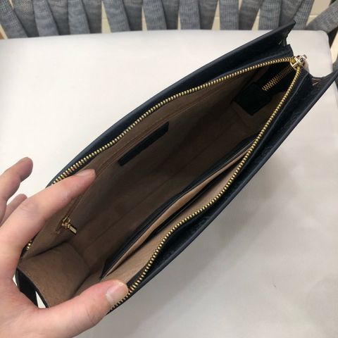 Clutch GUCCI* canvas hoạ tiết Logo 27cm cao cấp