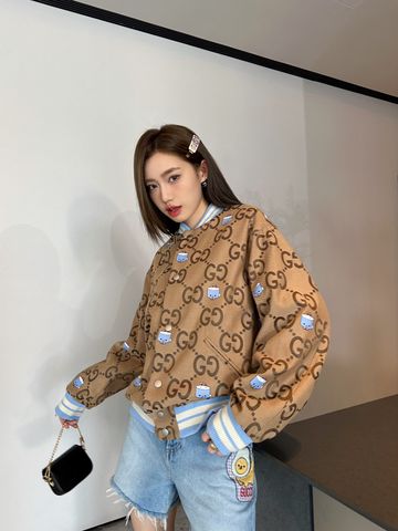 Áo khoác bomber nữ GUCCI* hoạ tiết logo đẹp độc