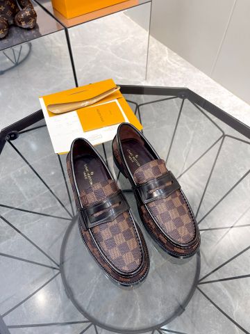 Giày nam Loafer LV* hoạ tiết Monogram / karo VIP 1:1