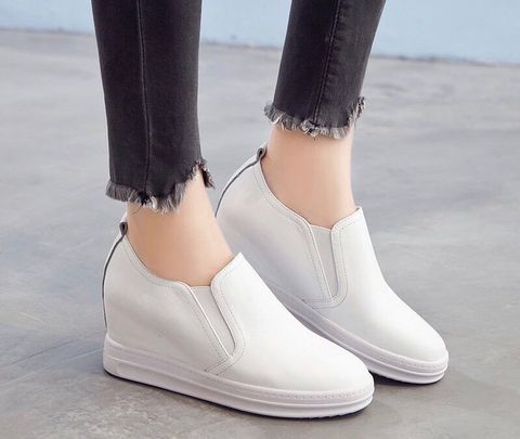 Slip on độn đế da đẹp