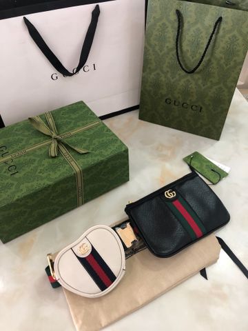 Belt bag GUCCI* gồm 2 ví nhỏ da bò SIÊU CẤP