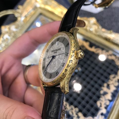 đồng hồ patek philippe like auth chuẩn nét máy cơ mạ vàng thiết kế tinh tế dành cho doanh nhân