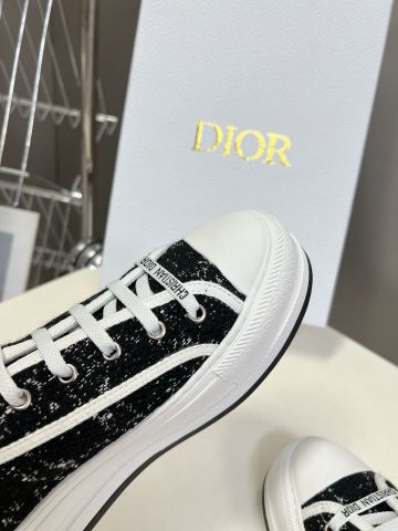 Giày thể thao nữ Dior* chất canvas thêu hoạ tiết đẹp VIP 1:1