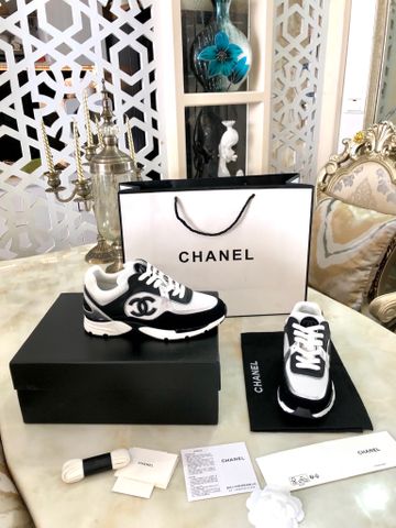 Giày thể thao nữ chanel* da bò lỳ phối da lộn nhiều màu đẹp VIP 1:1