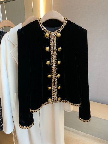 Áo khoác nhung BALMAIN* khuy vàng đẹp sang VIP 1:1