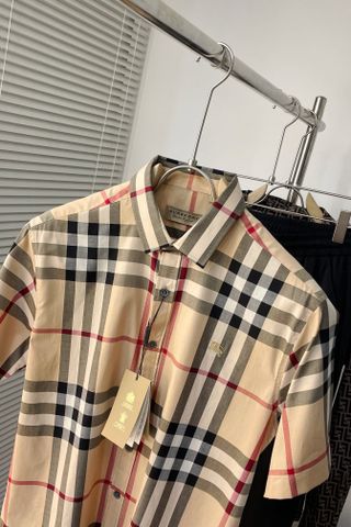 Sơ mi nam BURBERRY* kẻ ngắn tay đẹp