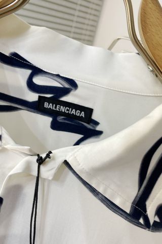 Sơ mi nam nữ Balenciaga* dáng rộng hoạ tiết chữ đẹp VIP 1:1