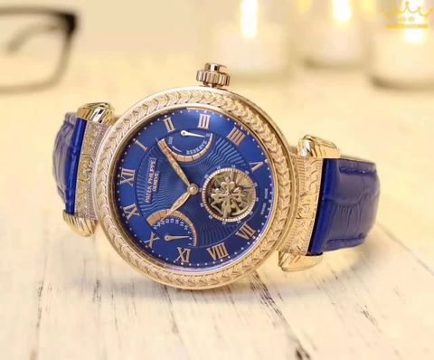 Đồng hồ nam patek philippe trạm khắc hoa văn