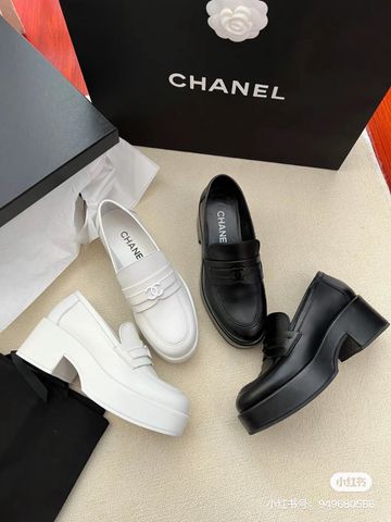 Giày nữ chanel* đế cao 6,5cm da bò dáng đẹp dễ đi thanh lịch VIP 1:1