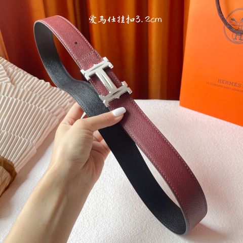 Belt nam nữ HERMES* Dây da sử dụng được cả hai mặt đẹp và tiện lợi cao cấp