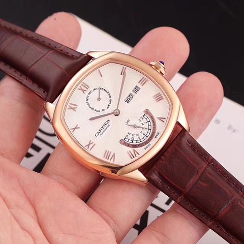 Đồng hồ cartier máy cơ tự động dây da