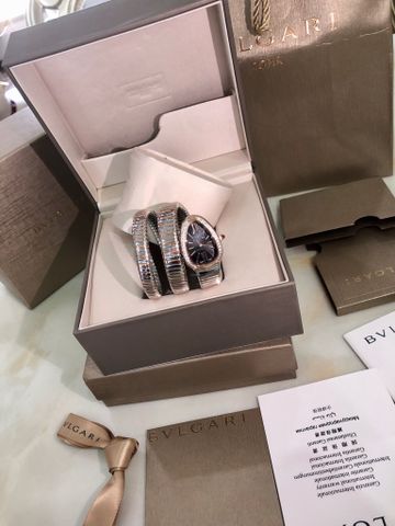 Đồng hồ nữ Bvlgari* rắn quấn 3 vòng hot trở lại màu vàng rose phối bạch kim viền kim cương quá đẹp sang hàng SIÊU CẤP