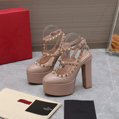 Giày cao gót VALENTINO* da bóng cao 15cm quai viền đinh đẹp sang VIP 1:1