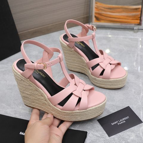 Sandal nữ đế xuồng cói YSL* cao 10,5cm nhiều màu đẹp SIÊU CẤP