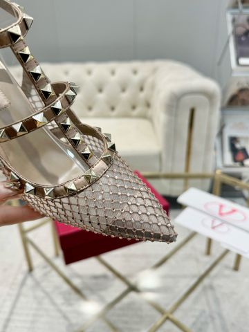 Giày cao gót VALENTINO* lưới đá cao 9cm 3 màu đẹp sang VIP 1:1