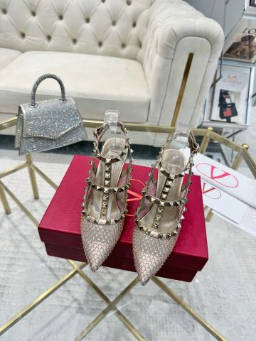 Giày cao gót VALENTINO* lưới đá cao 9cm 3 màu đẹp sang VIP 1:1