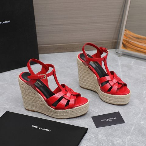 Sandal nữ đế xuồng cói YSL* cao 10,5cm nhiều màu đẹp SIÊU CẤP