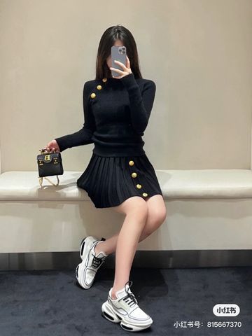 Áo len nữ BALMAIN* khuy vai đẹp sang VIP 1:1