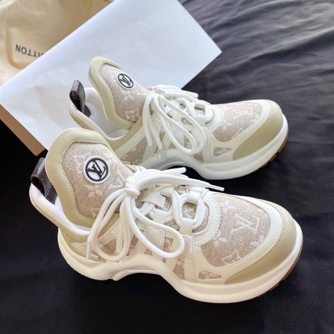 Sneaker LV* nữ cao 5cm phối màu mẫu mới đẹp độc