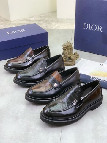 Giày nam Loafer DIOR* da bò phối màu đẹp cao cấp