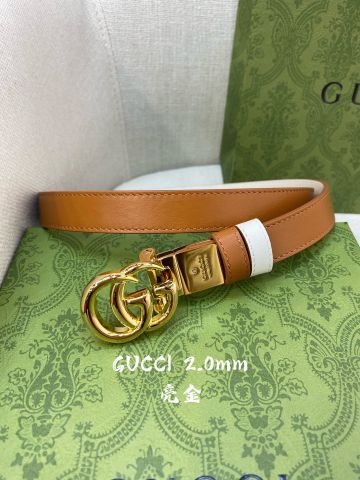 Belt nữ GUCCI* bản nhỏ 2cm dây da bò