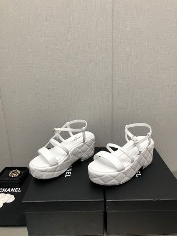 Sandal nữ đế xuồng chanel* da bê