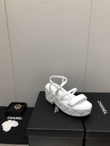 Sandal nữ đế xuồng chanel* da bê