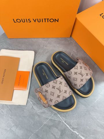 Dép nam nữ Louis* LV* quai vải hoạ tiết Monogram đẹp SIÊU CẤP