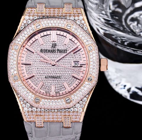 Đồng hồ nam Audemars* Piguet* dây cá sấu mặt nạm full kim cực đẹp sang trọng