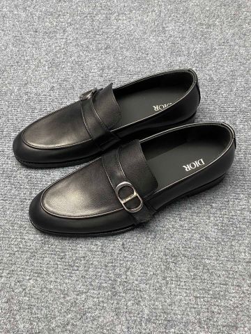 Giày nam Loafer DIOR* da bò lỳ đai ngang nẹp khoá bạc đẹp lịch lãm VIP 1:1