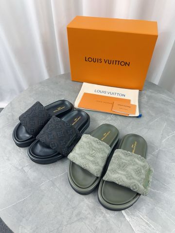 Dép nam nữ Louis* LV* quai vải hoạ tiết Monogram đẹp SIÊU CẤP