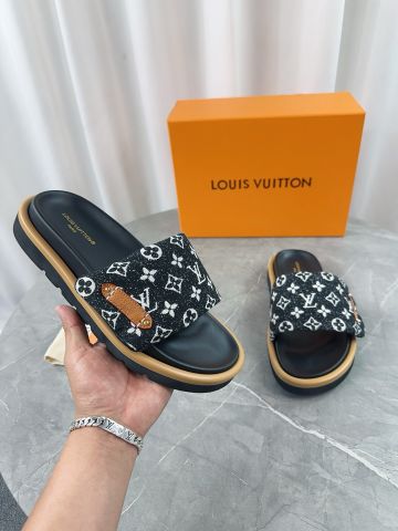 Dép nam nữ Louis* LV* quai vải hoạ tiết Monogram đẹp SIÊU CẤP