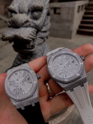 Đồng hồ nam Audemars* Piguet* mặt rồng nạm kim máy cơ dây cao su mẫu mới đẹp chất VIP 1:1